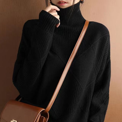 LORVENE Essential Oversize High Neck Knit