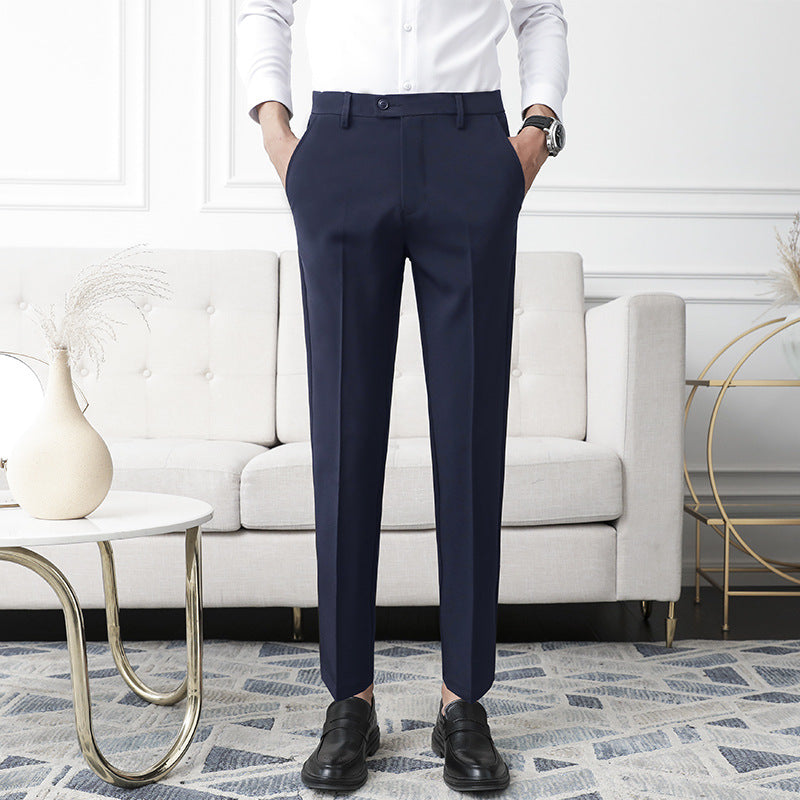 LORVENES Designer Straight Cut Formal Pants