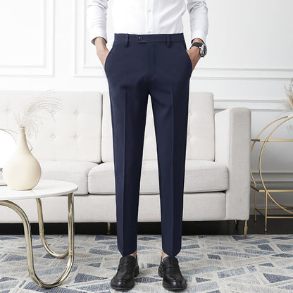 LORVENES Designer Straight Cut Formal Pants