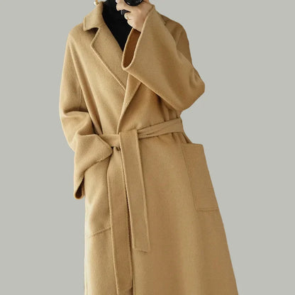 Wool Cashmere Drop Shoulder Coat
