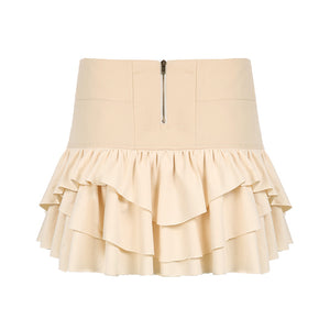 LORVENE Metro Chic skirt in a stylish design, showcased on a hanger with a smooth fabric texture and modern silhouette.