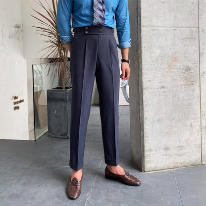 LORVENES Luxury Slim Fit Work Trousers