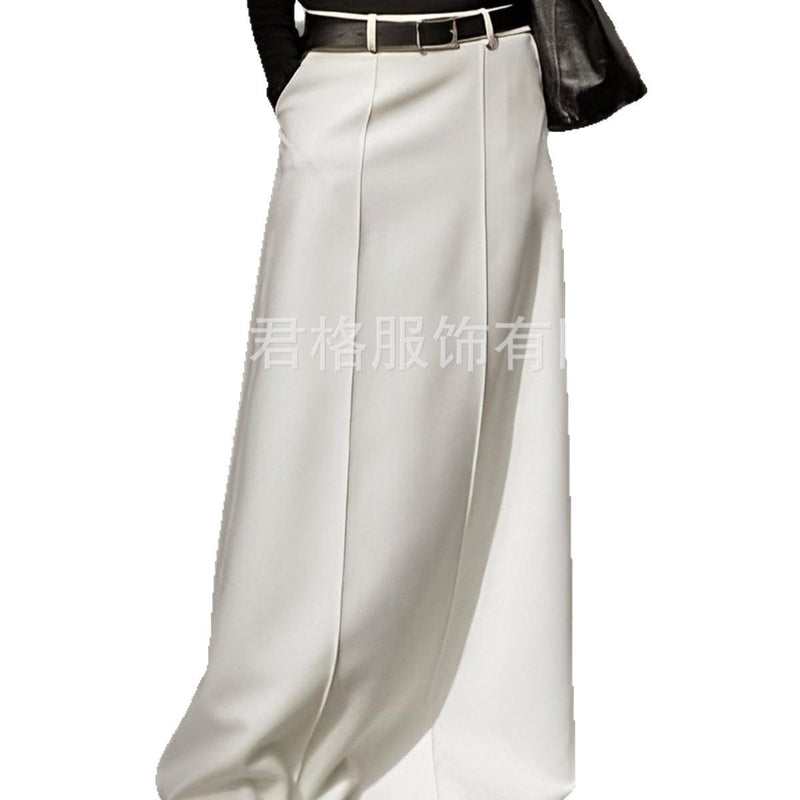 LORVENE Mode Grace skirt in soft fabric, featuring a stylish, flowy design with a high waist and elegant length.