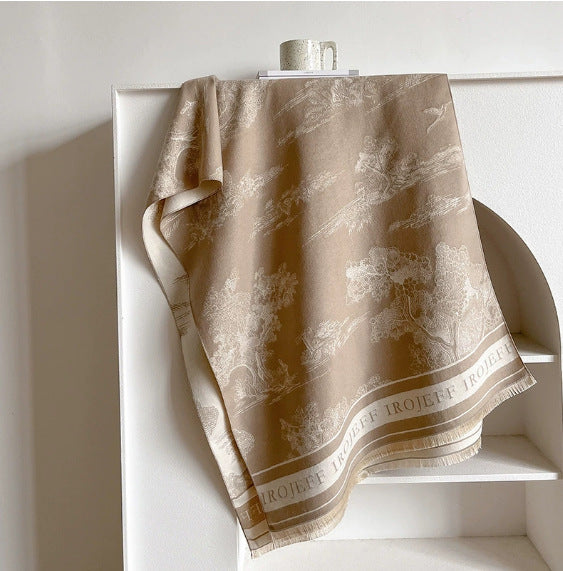 LORVENE Handcrafted Wool Shawl