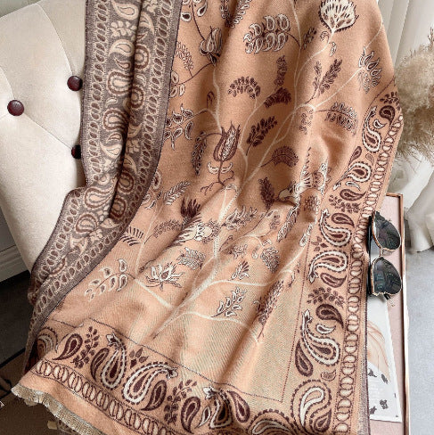 LORVENE Handcrafted Wool Shawl