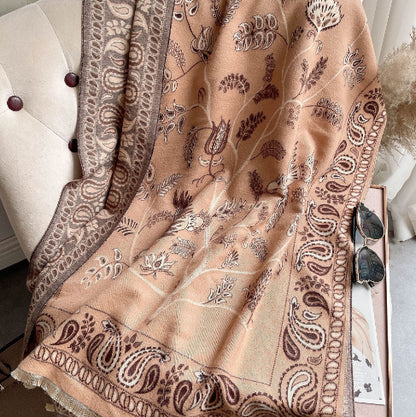 LORVENE Handcrafted Wool Shawl