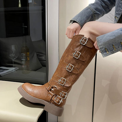 LORVENE Croc Pattern Boots