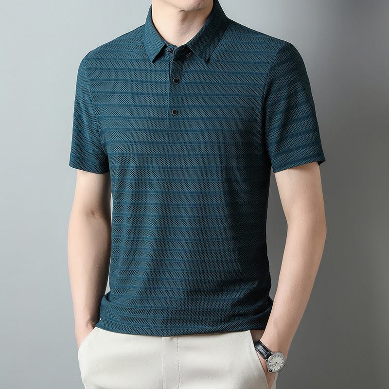 LORVENE Contrast Collar Polo