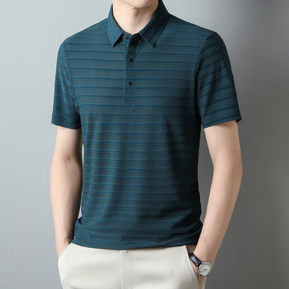 LORVENE Contrast Collar Polo