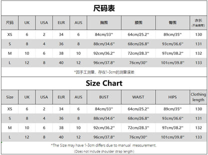 Size chart for clothing with measurements in various units
