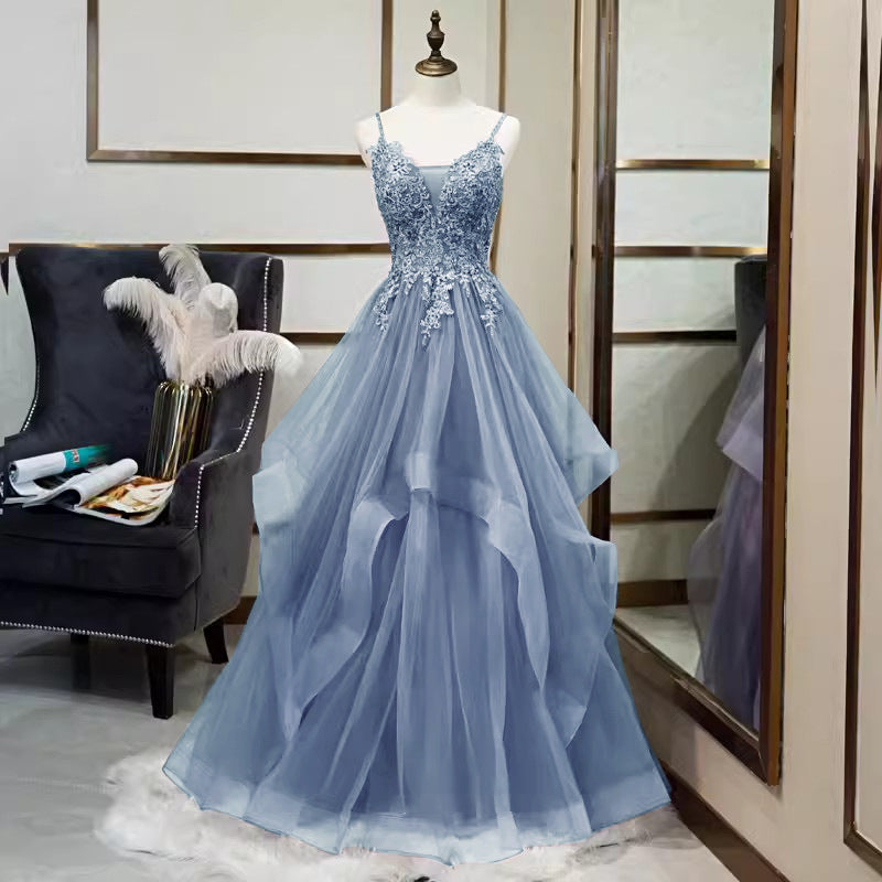 LORVENE Layered Pleated Dress