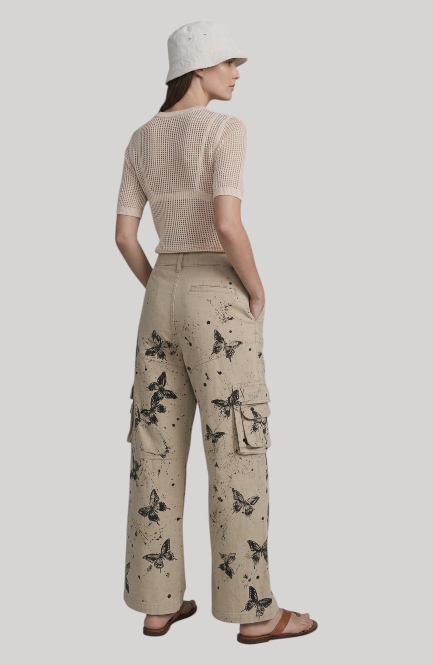 LORVENE Metro Curve Pants in a top-right pose, showcasing stylish fit and design details on a neutral background.