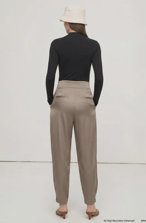 LORVENE Line Edge Pants in top right pose, showcasing slim fit design and sleek line details for modern style.