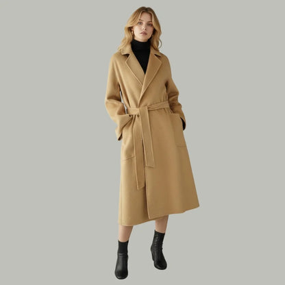 Wool Cashmere Drop Shoulder Coat