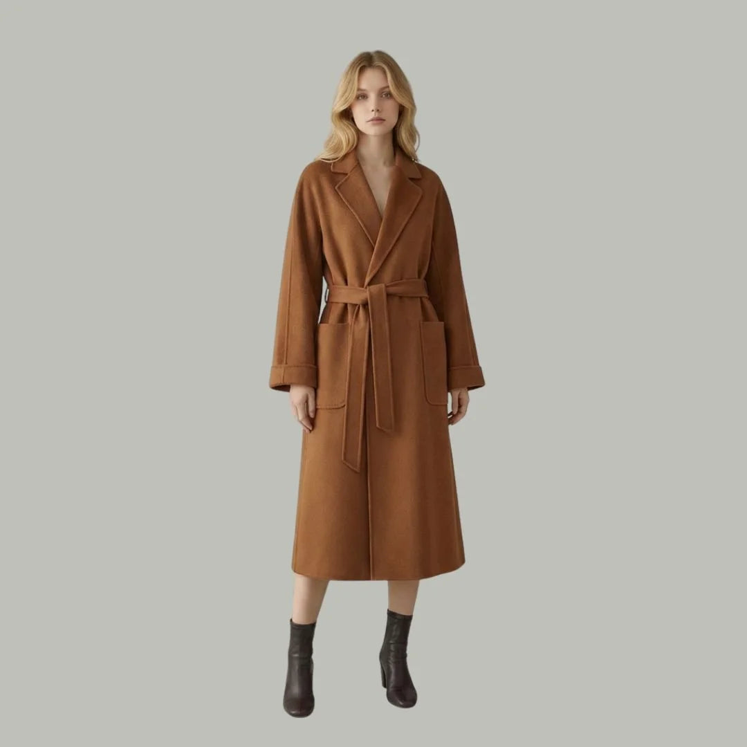 Wool Cashmere Drop Shoulder Coat