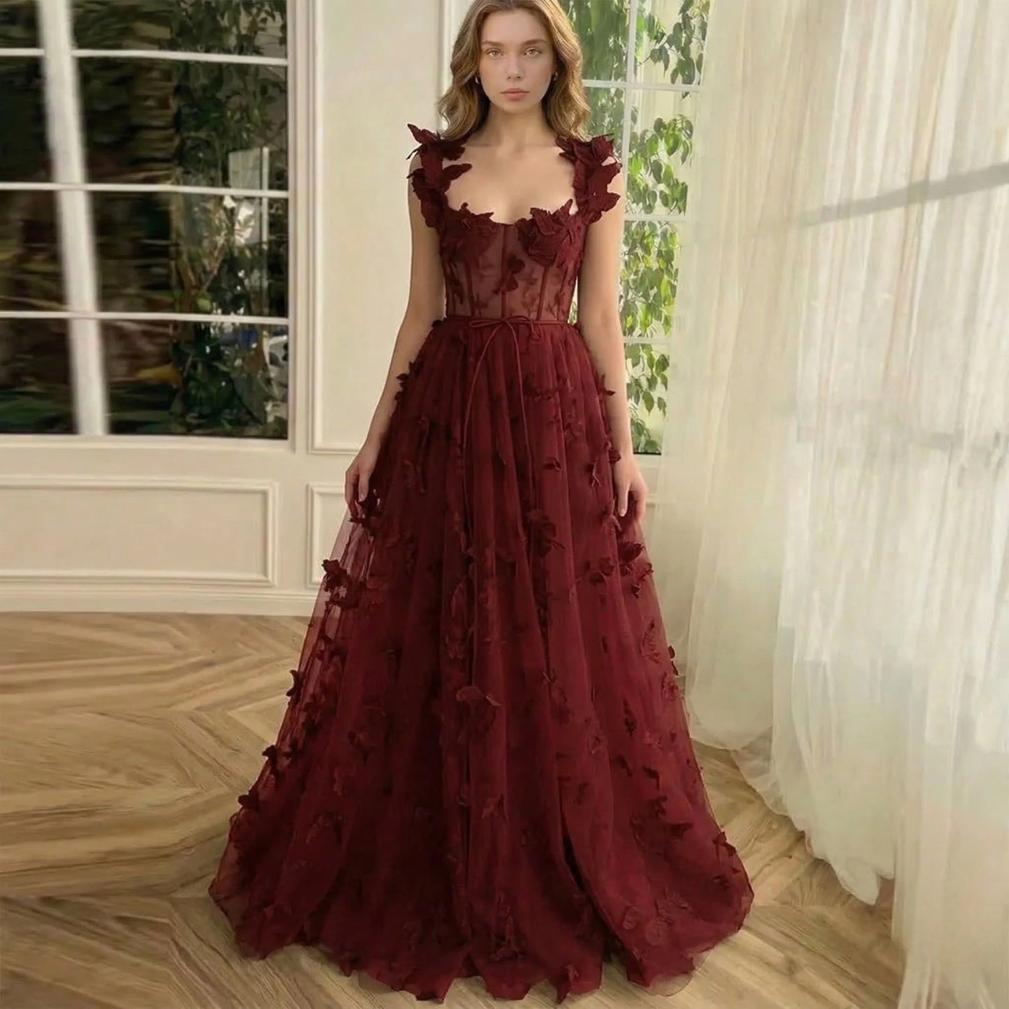 LORVENES elegant sleeveless maxi dress with flowing fabric and fitted waist, perfect for formal occasions or summer events.