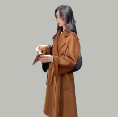 Wool Cashmere Drop Shoulder Coat