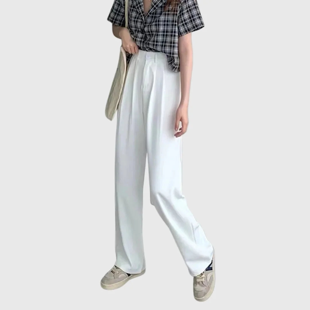 LORVENE Signature Grace Pants in stylish fabric, featuring a tailored fit and modern design, shown on a neutral background.