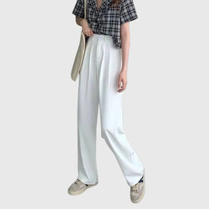 LORVENE Signature Grace Pants in stylish fabric, featuring a tailored fit and modern design, shown on a neutral background.
