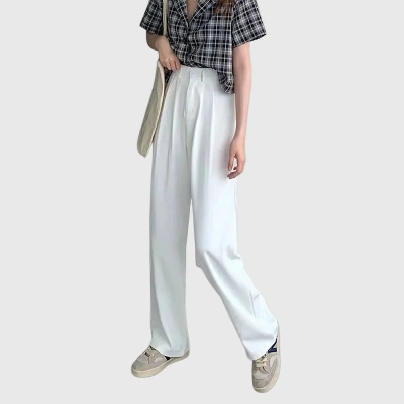 LORVENE Signature Grace Pants in stylish fabric, featuring a tailored fit and modern design, shown on a neutral background.