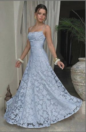 LORVENES sexy flowy bridal dress with delicate fabric, elegant design, and flowing silhouette perfect for a wedding or special occasion