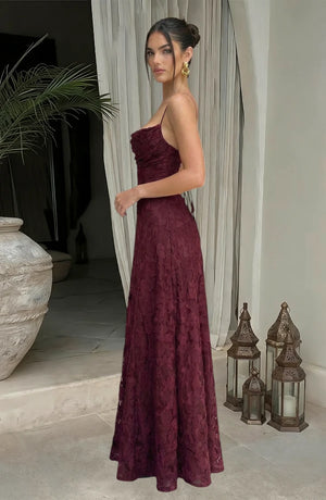 LORVENES sexy flowy evening dress featuring a flattering silhouette and elegant fabric, perfect for formal events