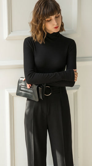 LORVENE Signature Soft Blouse Shirt in light fabric, featuring a classic collar and button-up front, displayed on a hanger.