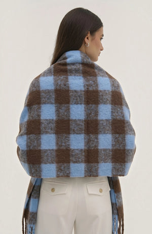 LORVENE lightweight evening shawl draped elegantly, showcasing soft fabric and versatile style for formal occasions.