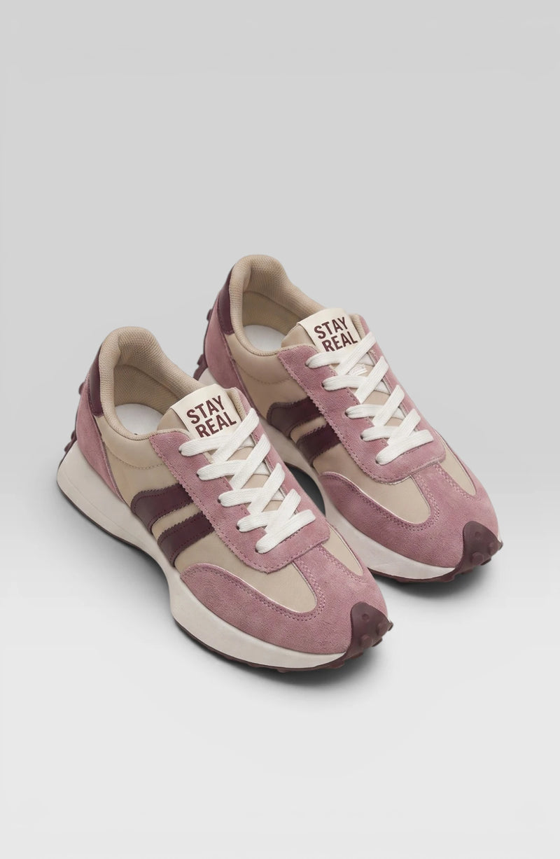 LORVENES Chunky Platform Sneakers with thick sole and stylish design, featuring white and neutral tones, on a plain background.