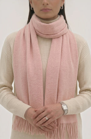 LORVENES Pure Wool Solid Scarf