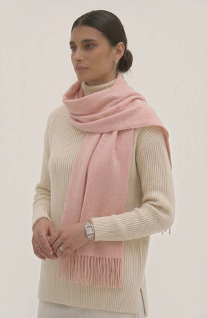 LORVENES Pure Wool Solid Scarf