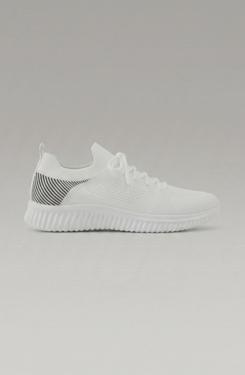 LORVENE Polar Crest sneakers with white soles and navy blue mesh upper, showcasing stylish athletic footwear design.