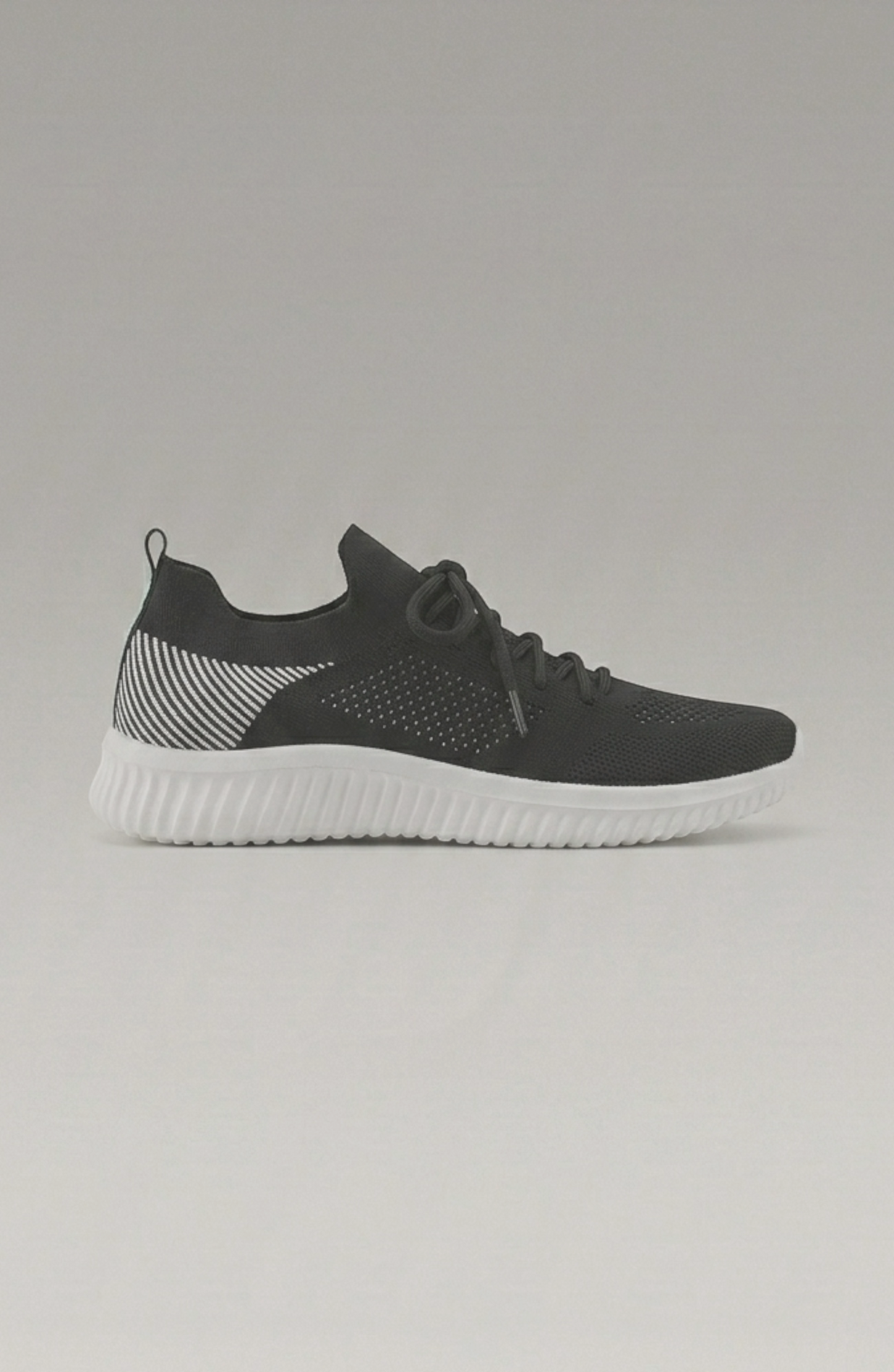 LORVENE Polar Crest sneakers with white soles and navy blue and gray upper, displayed on a white background.