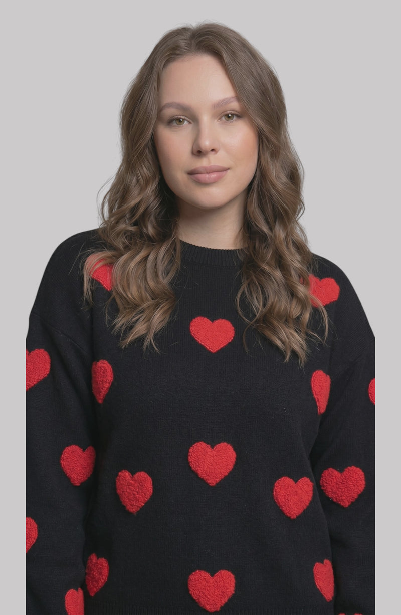LORVENE Luxe Comfort Sweater shown from a bottom left pose, featuring soft fabric and cozy fit in a stylish design.