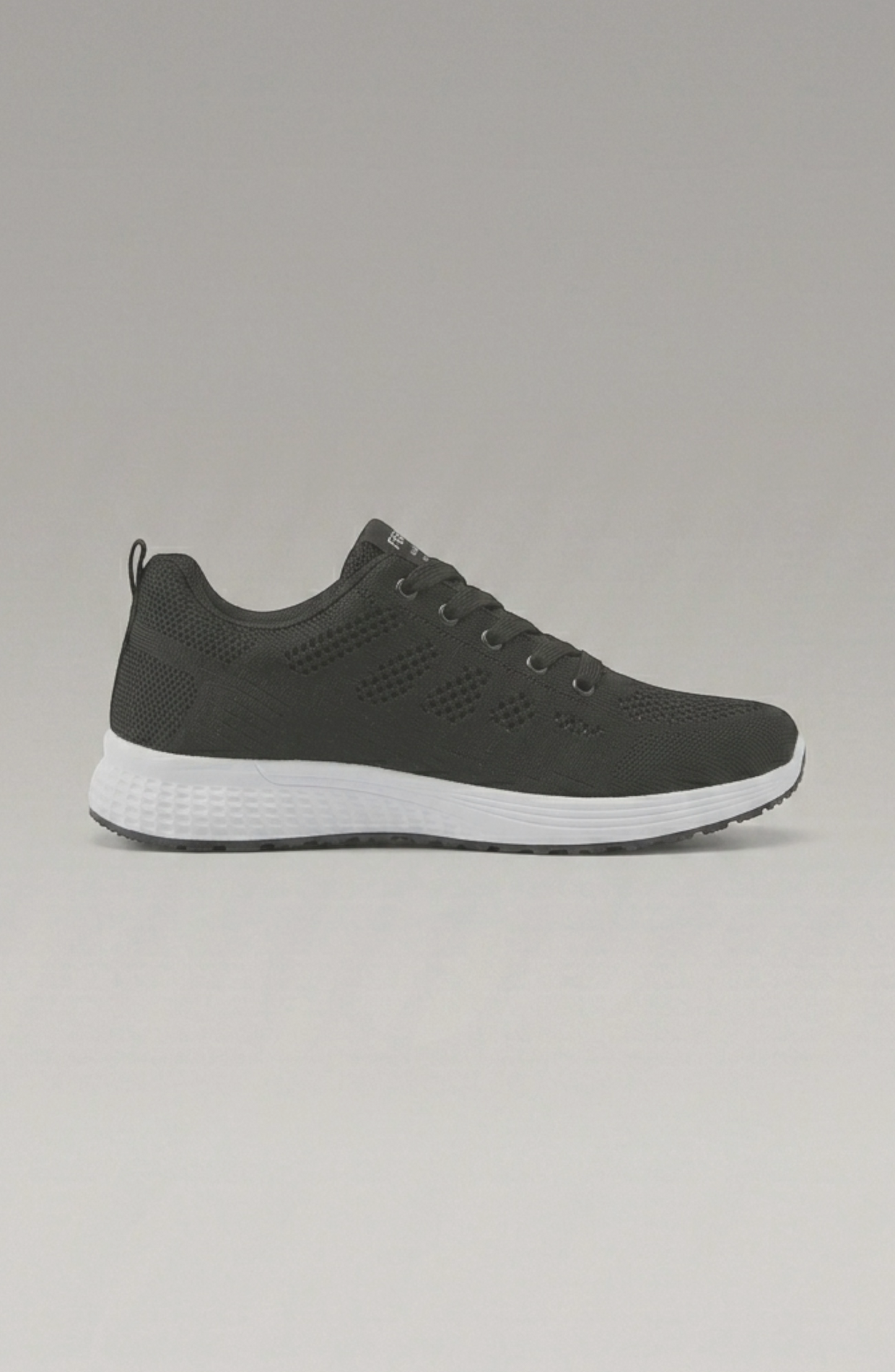 LORVENE Pure Storm sneakers shown from a bottom-left angle, featuring sleek design and durable rubber soles.
