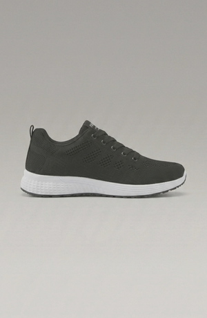 LORVENE Pure Storm sneakers shown from a bottom-left angle, featuring sleek design and durable rubber soles.