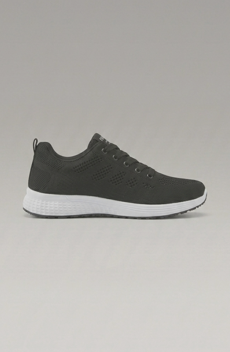 LORVENE Pure Storm sneakers shown from a bottom-left angle, featuring sleek design and durable rubber soles.
