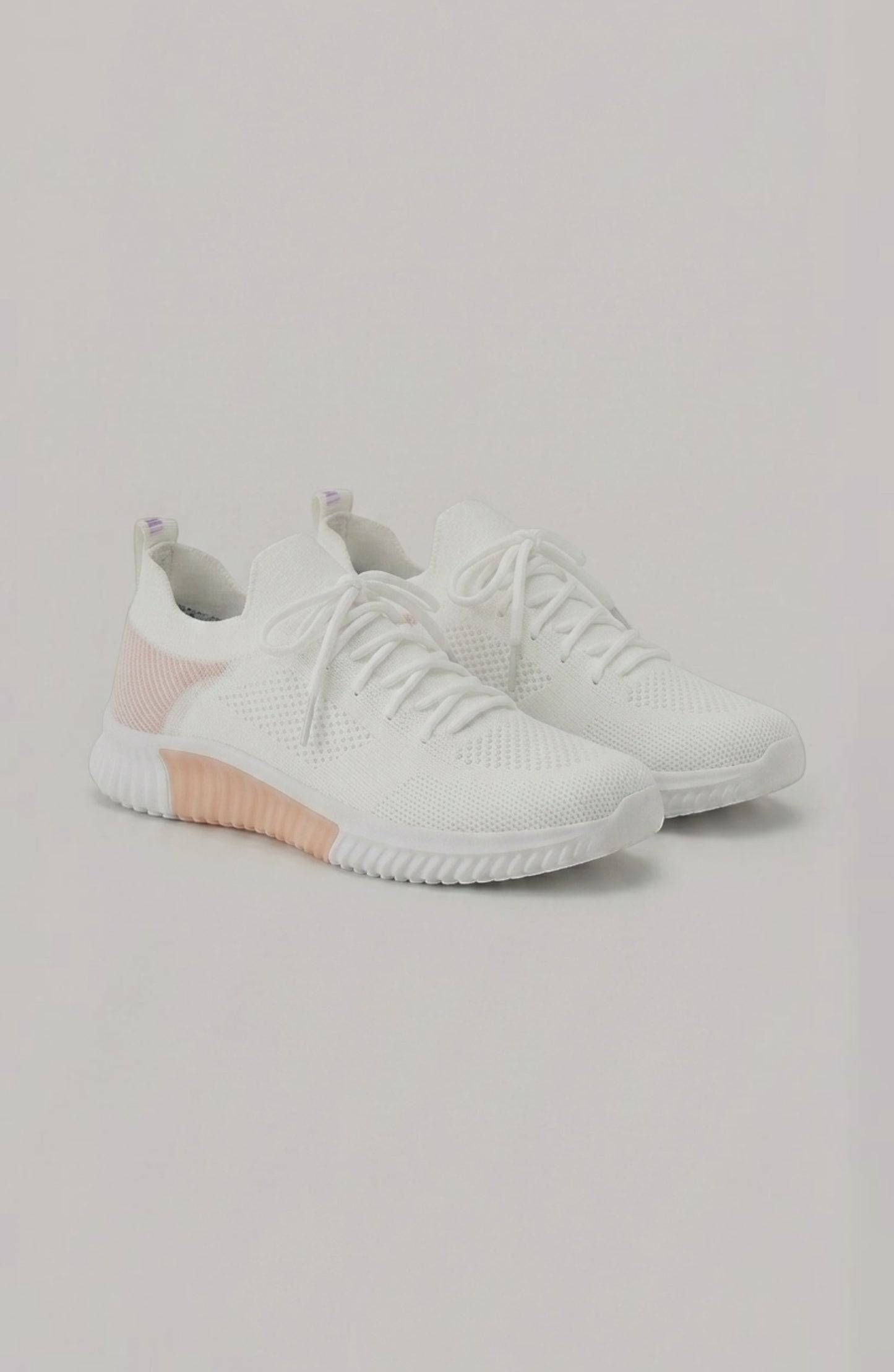 LORVENE Polar Crest sneakers showing the textured rubber sole and stylish design in a close-up image.