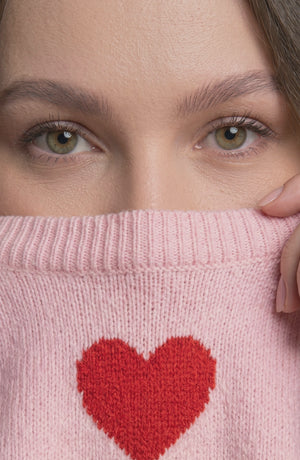 LORVENE Luxe Comfort Sweater in cozy knit, shown from bottom right angle with ribbed hem and soft texture.