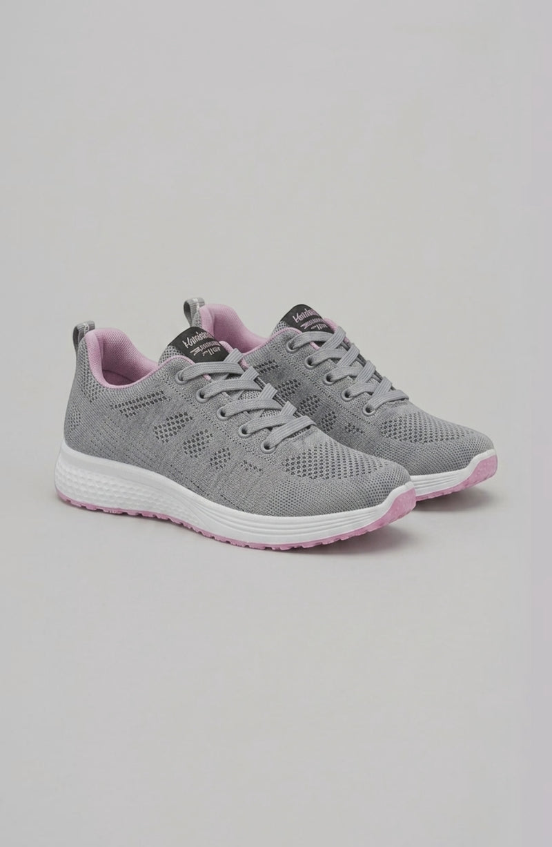 LORVENE Pure Storm sneakers shown from the bottom right angle, featuring sleek design and durable rubber sole.