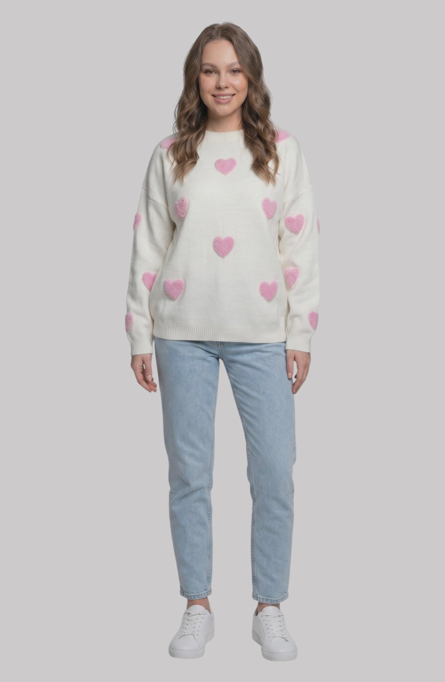 LORVENE Luxe Comfort Sweater in soft fabric, displayed in a top-left pose showing its cozy fit and stylish design.