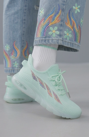 LORVENE Cloud Ease sneakers showing the top right view with white and gray design, featuring cushioned sole and stylish laces