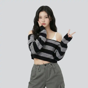 Zeitloser kurzer Strickpullover
