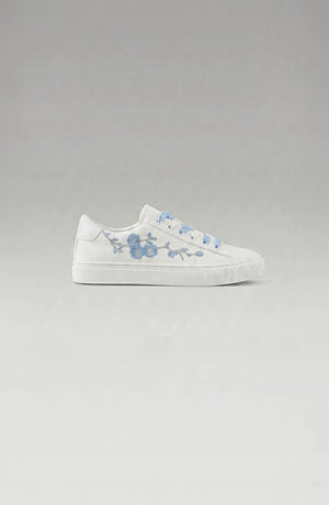 LORVENE Crystal Tone sneakers showing the back view with matching design and crystal accents on a neutral background.