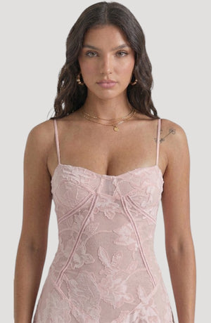 LORVENES Ice Hemp Sling Dress featuring a lightweight, breezy design with hemp fabric and stylish sling straps.