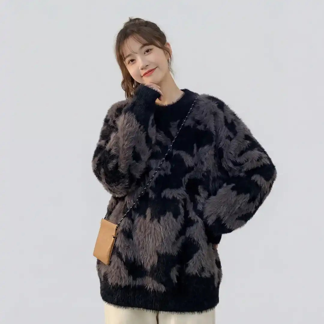 S Plush Fur-Blend Sweater