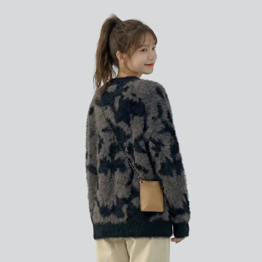 S Plush Fur-Blend Sweater