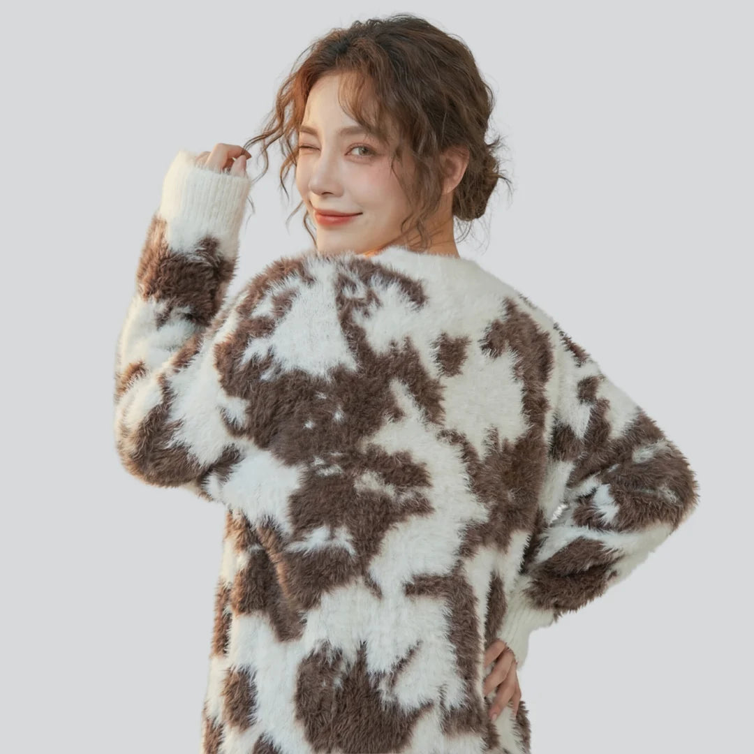 S Plush Fur-Blend Sweater