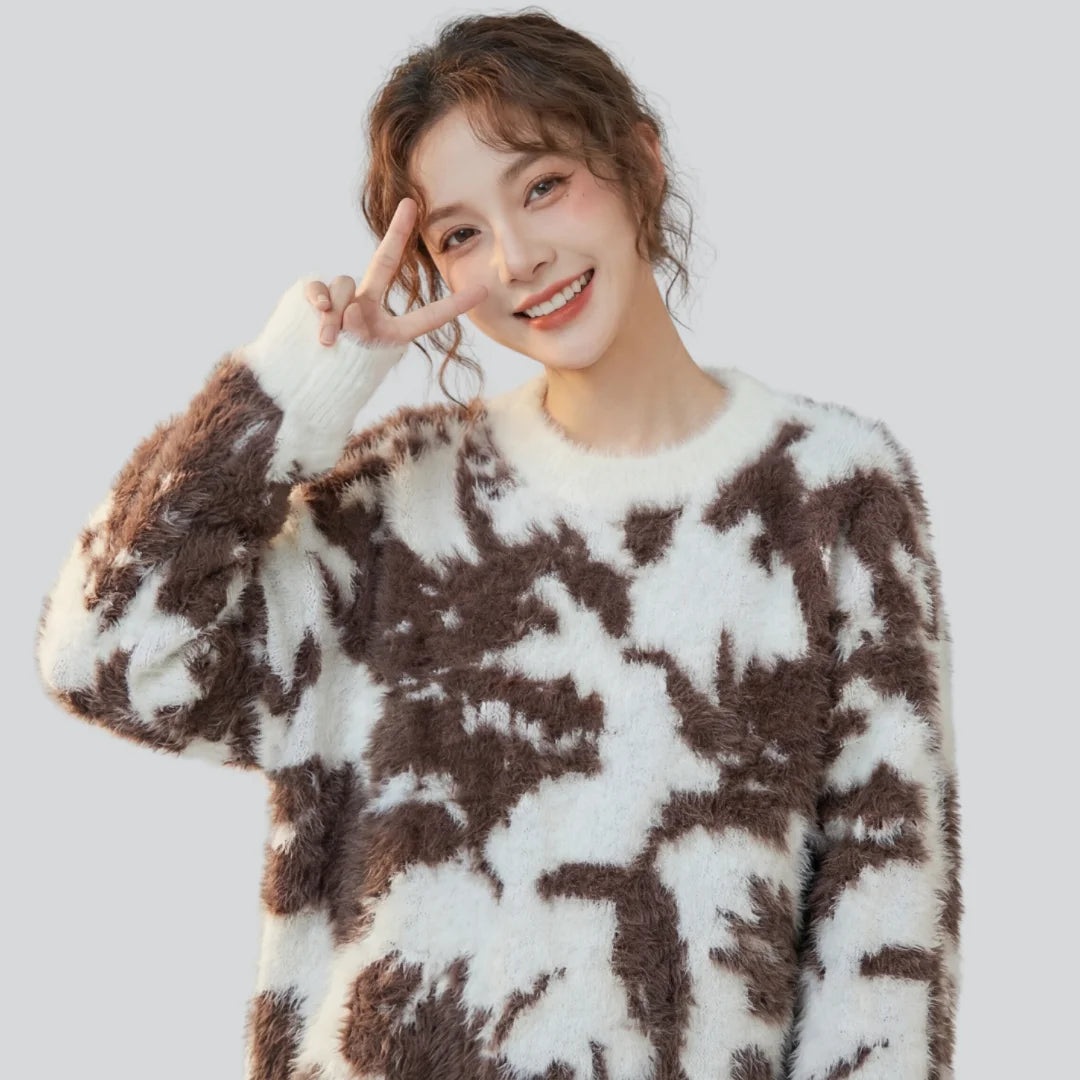 S Plush Fur-Blend Sweater