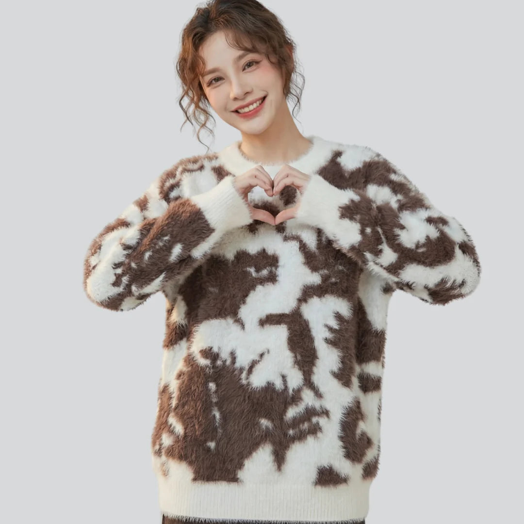 S Plush Fur-Blend Sweater